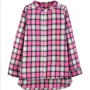 Carters Brand New NW Girls 14/16 pink plaid tunic